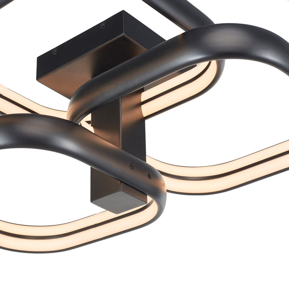 Rave Off-Set LED Semi Flush Mount Ceiling Light in Detail.