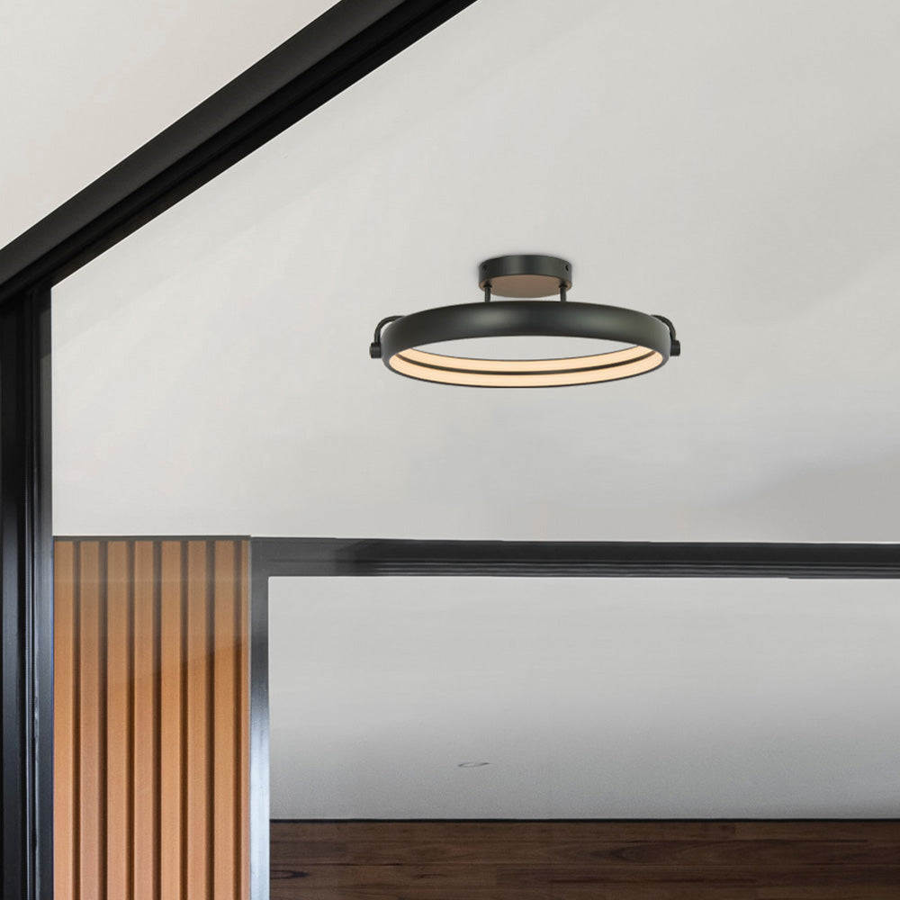Rave Ring LED Semi Flush Mount Ceiling Light in Detail.
