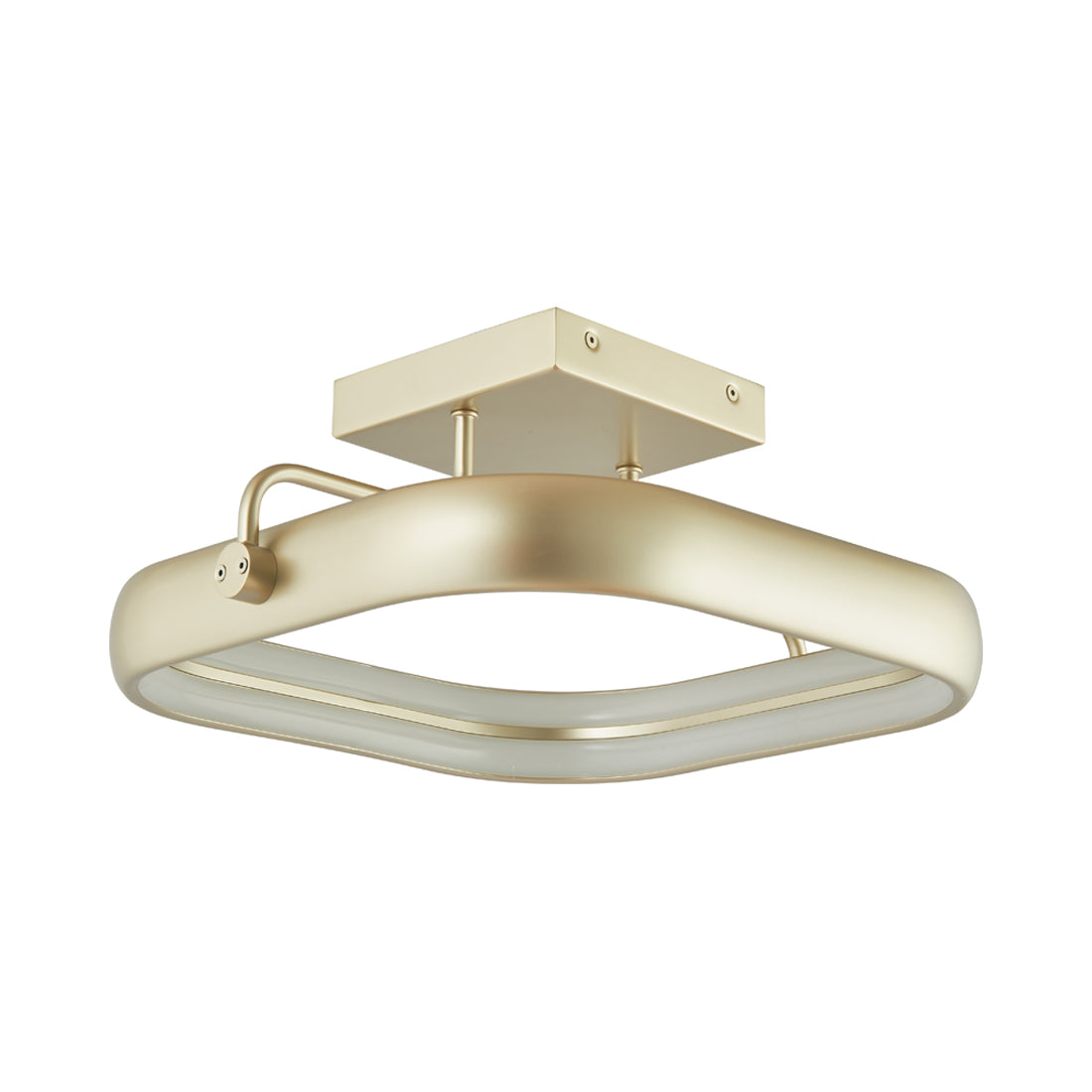 Rave Square LED Semi Flush Mount Ceiling Light in Detail.