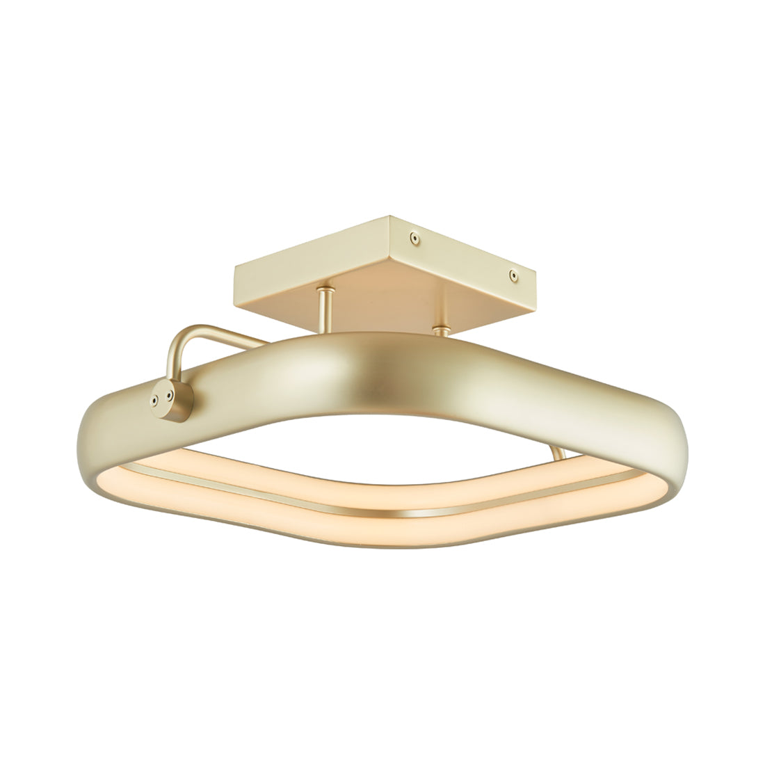 Rave Square LED Semi Flush Mount Ceiling Light in Detail.