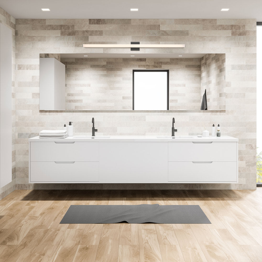 Sabre LED Bath Vanity Light in bathroom.