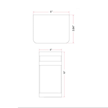 Sentinel Outdoor LED Wall Light - line drawing.
