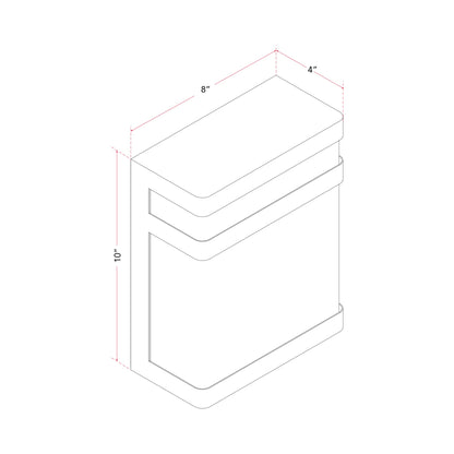 Sentinel Outdoor LED Wall Light - line drawing.