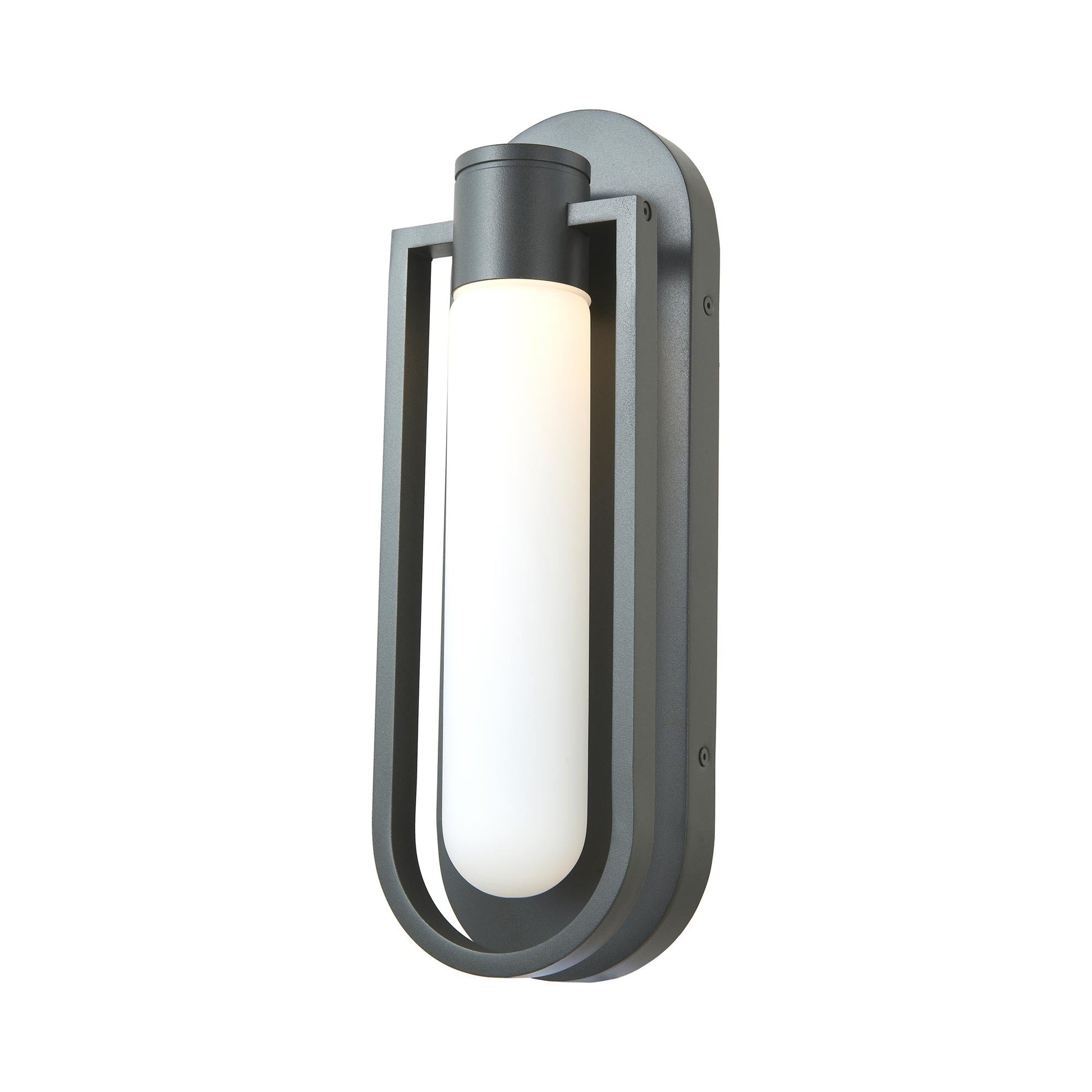 Siren Outdoor LED Wall Light in Matte Black (15.5-Inch).