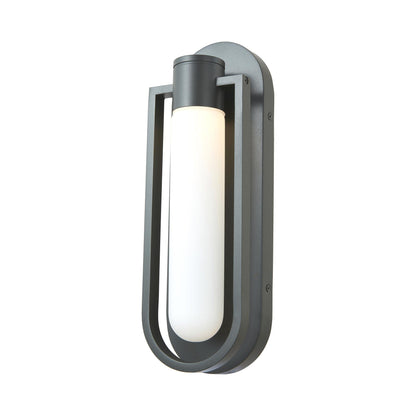 Siren Outdoor LED Wall Light in Matte Black (15.5-Inch).