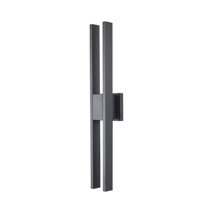 Slate Outdoor LED Wall Light in Matte Black (27.7-Inch).