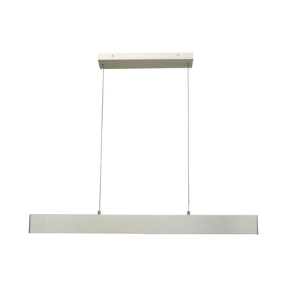 Slim LED Pendant Light in Brushed Aluminum (32-Inch).