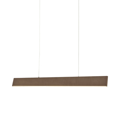 Slim LED Pendant Light in Brushed Bronze (46.9-Inch).