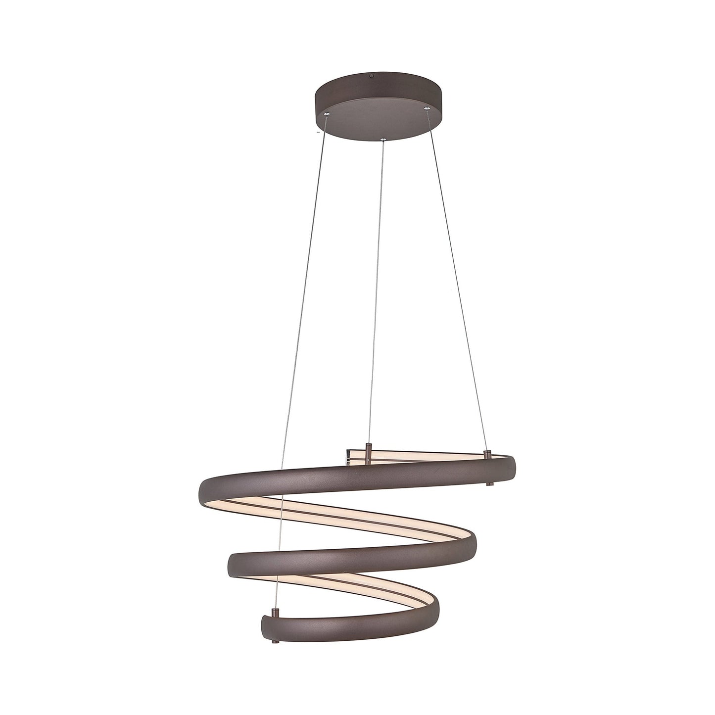 Sling Oval LED Pendant Light in Bronze.