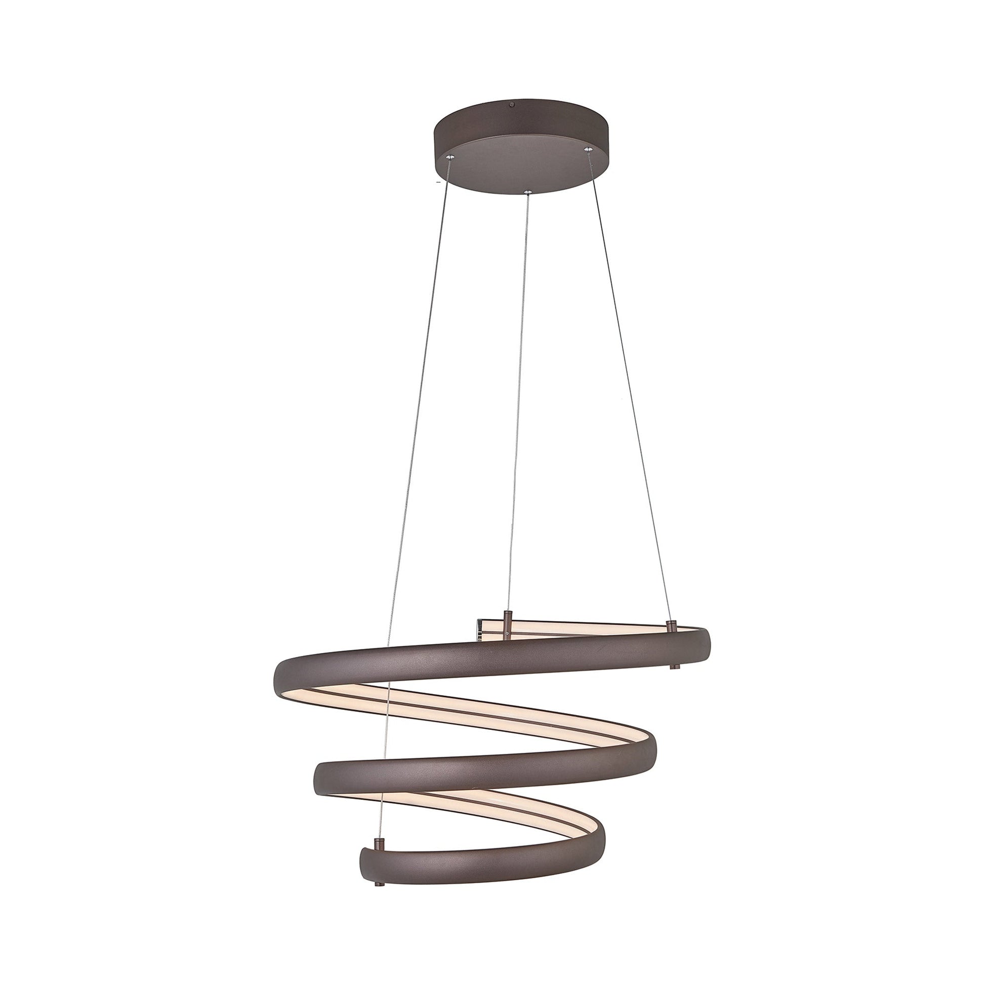 Sling Oval LED Pendant Light in Bronze.
