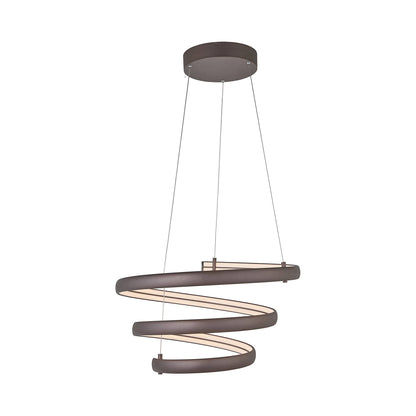 Sling Oval LED Pendant Light in Bronze.