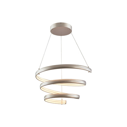 Sling Oval LED Pendant Light in Titanium Silver.