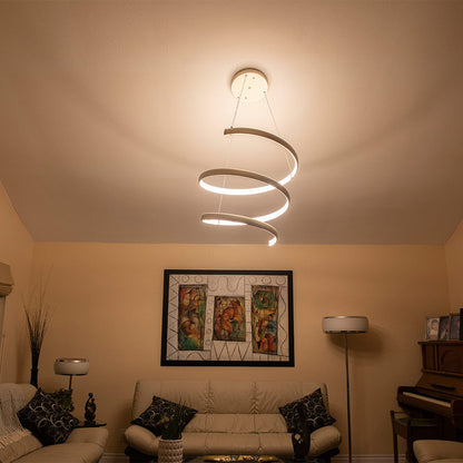 Sling Oval LED Pendant Light in living room.