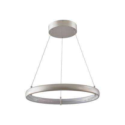 Sling Ring LED Pendant Light in Titanium Silver (Small).