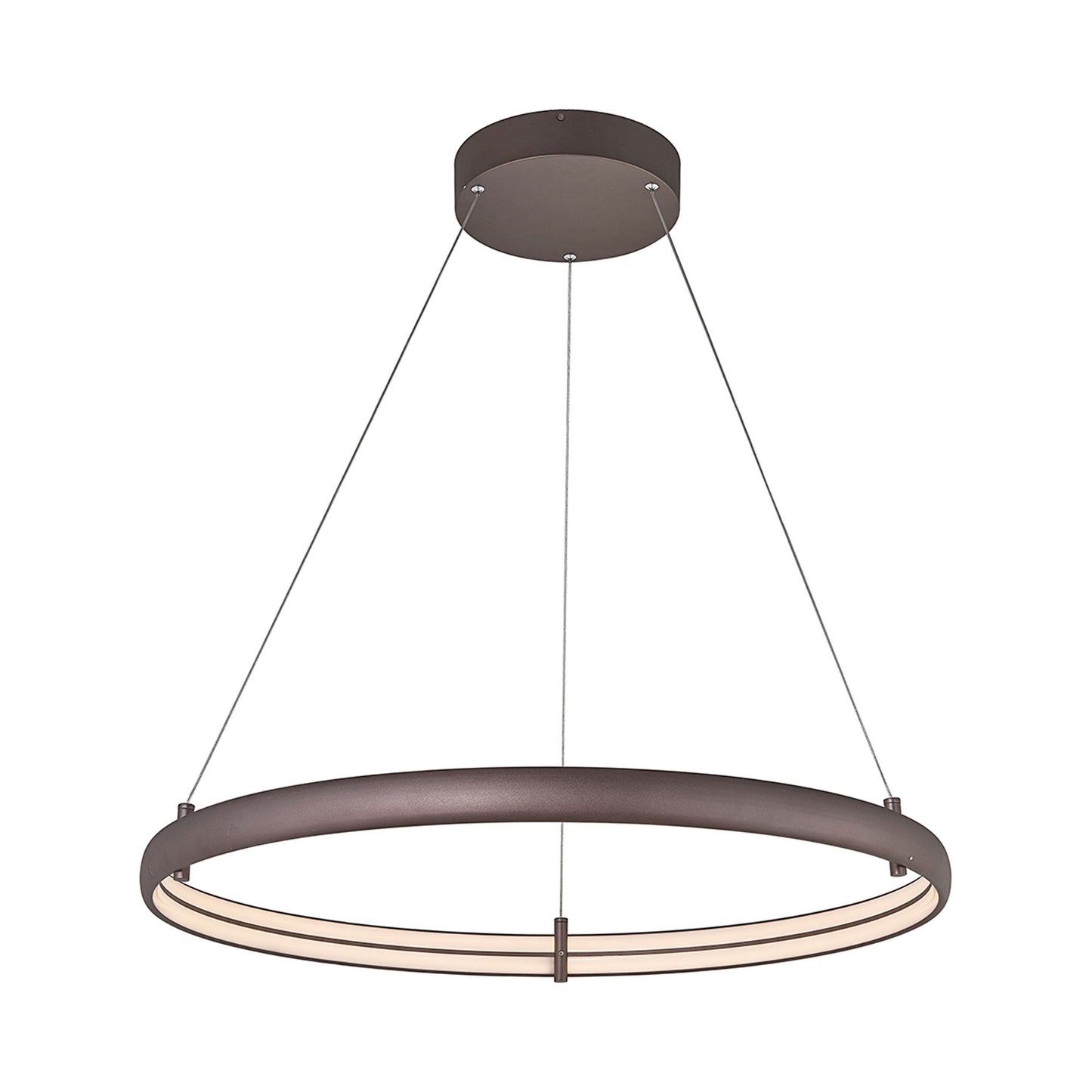 Sling Ring LED Pendant Light in Bronze (Medium).