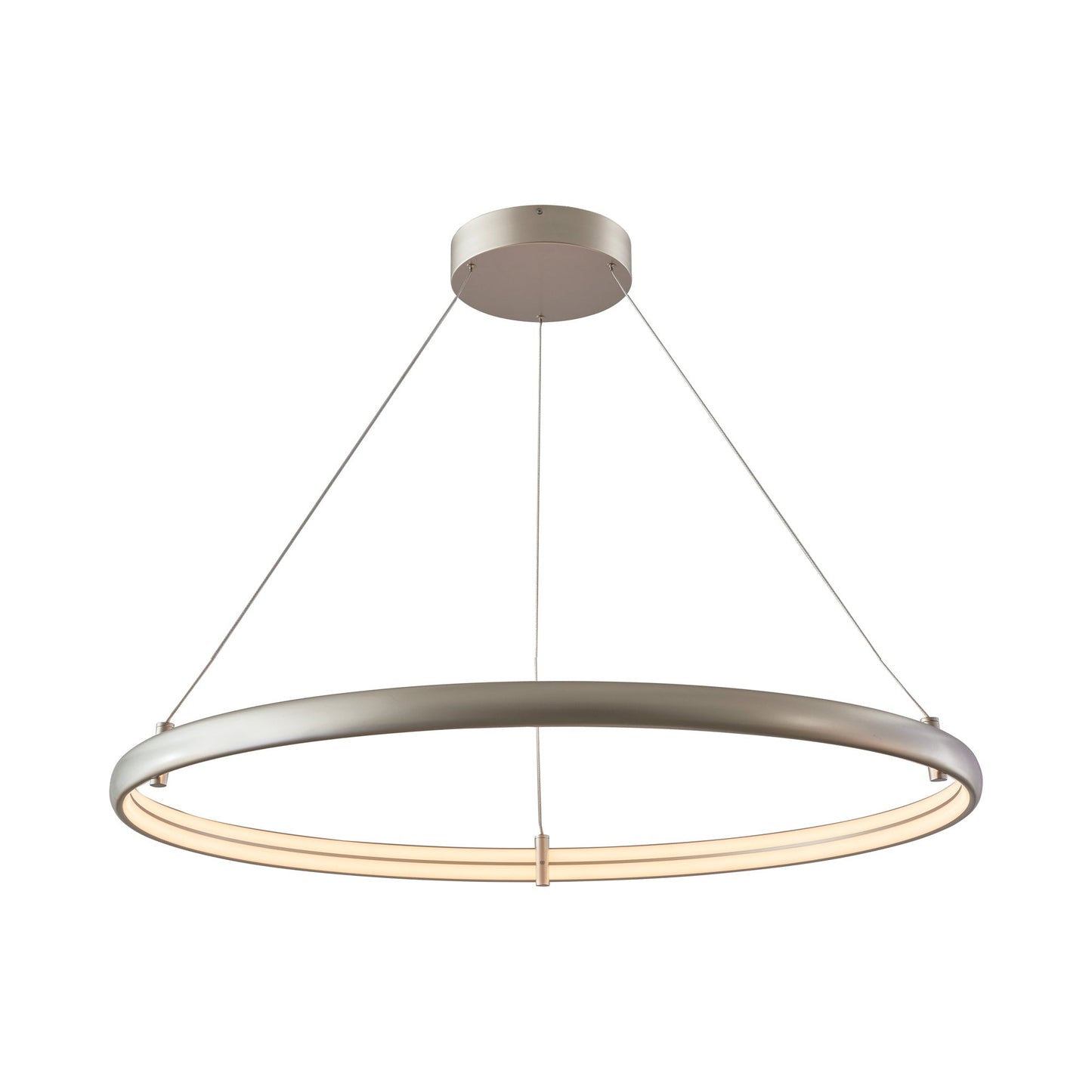 Sling Ring LED Pendant Light in Titanium Silver (Large).