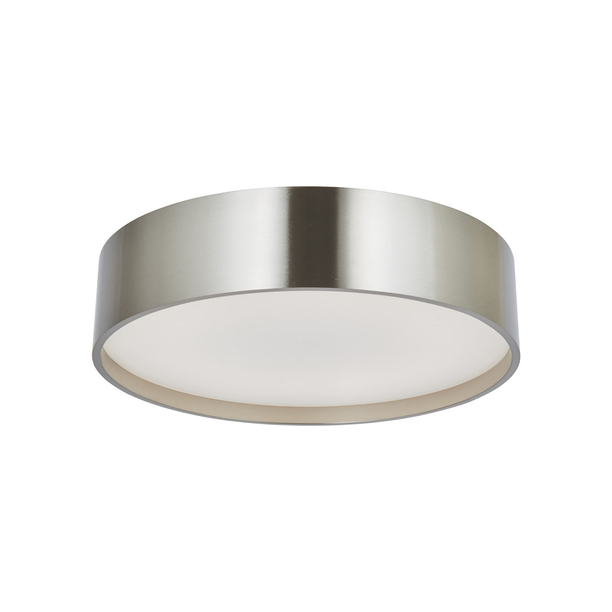 Snare LED Flush Mount Ceiling Light in Brushed Nickel (10-Inch).