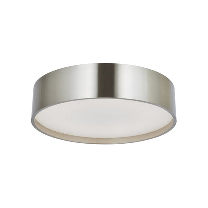 Snare LED Flush Mount Ceiling Light in Brushed Nickel (10-Inch).