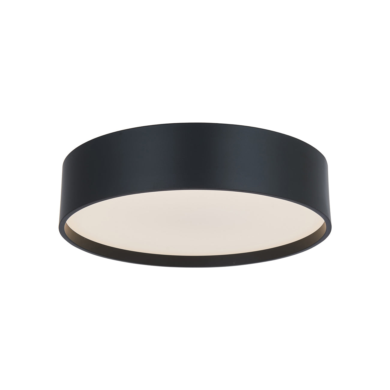 Snare LED Flush Mount Ceiling Light in Matte Black (10-Inch).