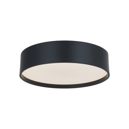 Snare LED Flush Mount Ceiling Light in Matte Black (10-Inch).
