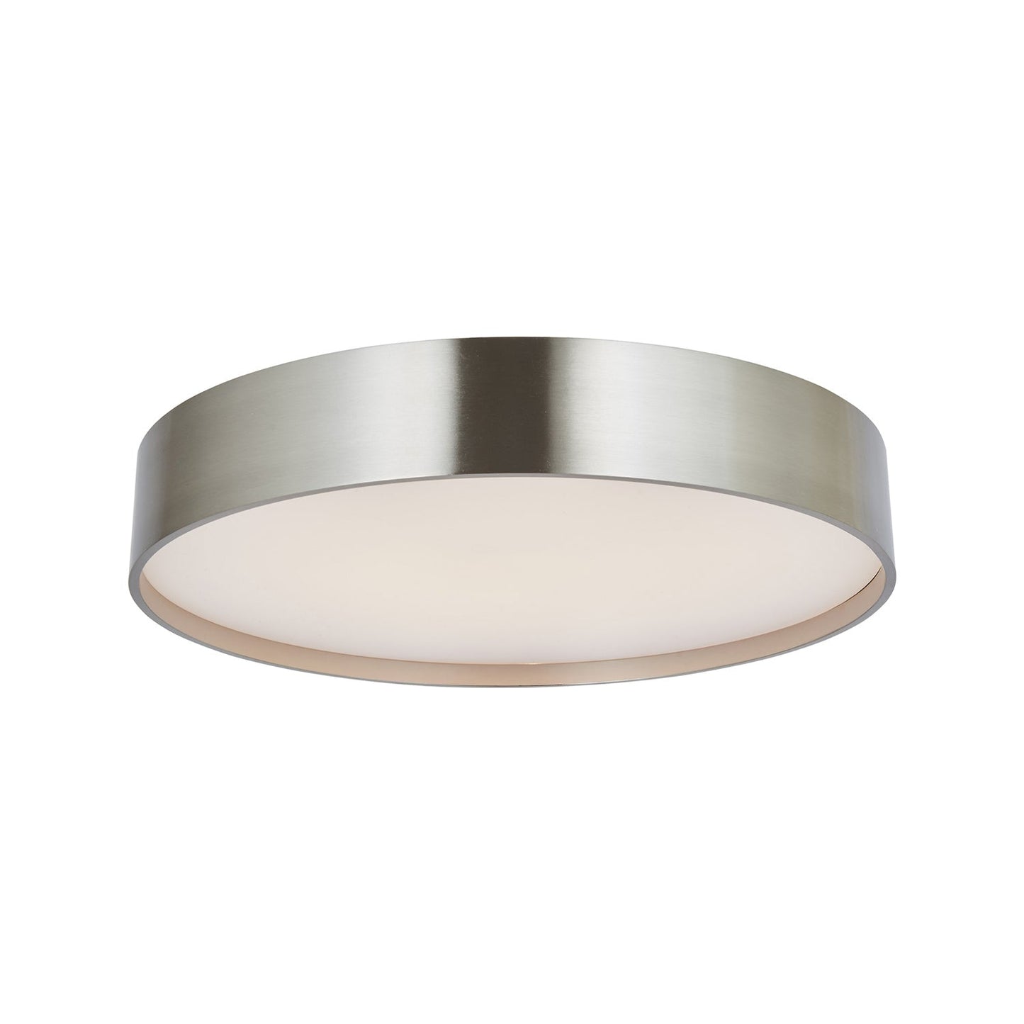 Snare LED Flush Mount Ceiling Light in Brushed Nickel (14-Inch).
