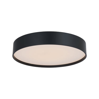 Snare LED Flush Mount Ceiling Light in Matte Black (14-Inch).