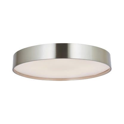 Snare LED Flush Mount Ceiling Light in Brushed Nickel (17-Inch).