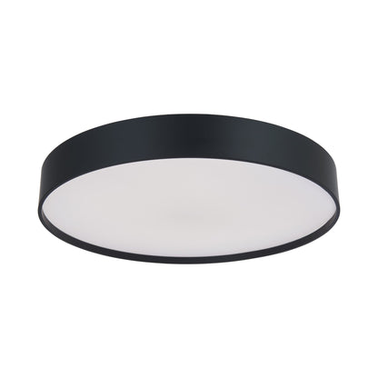 Snare LED Flush Mount Ceiling Light in Matte Black (17-Inch).