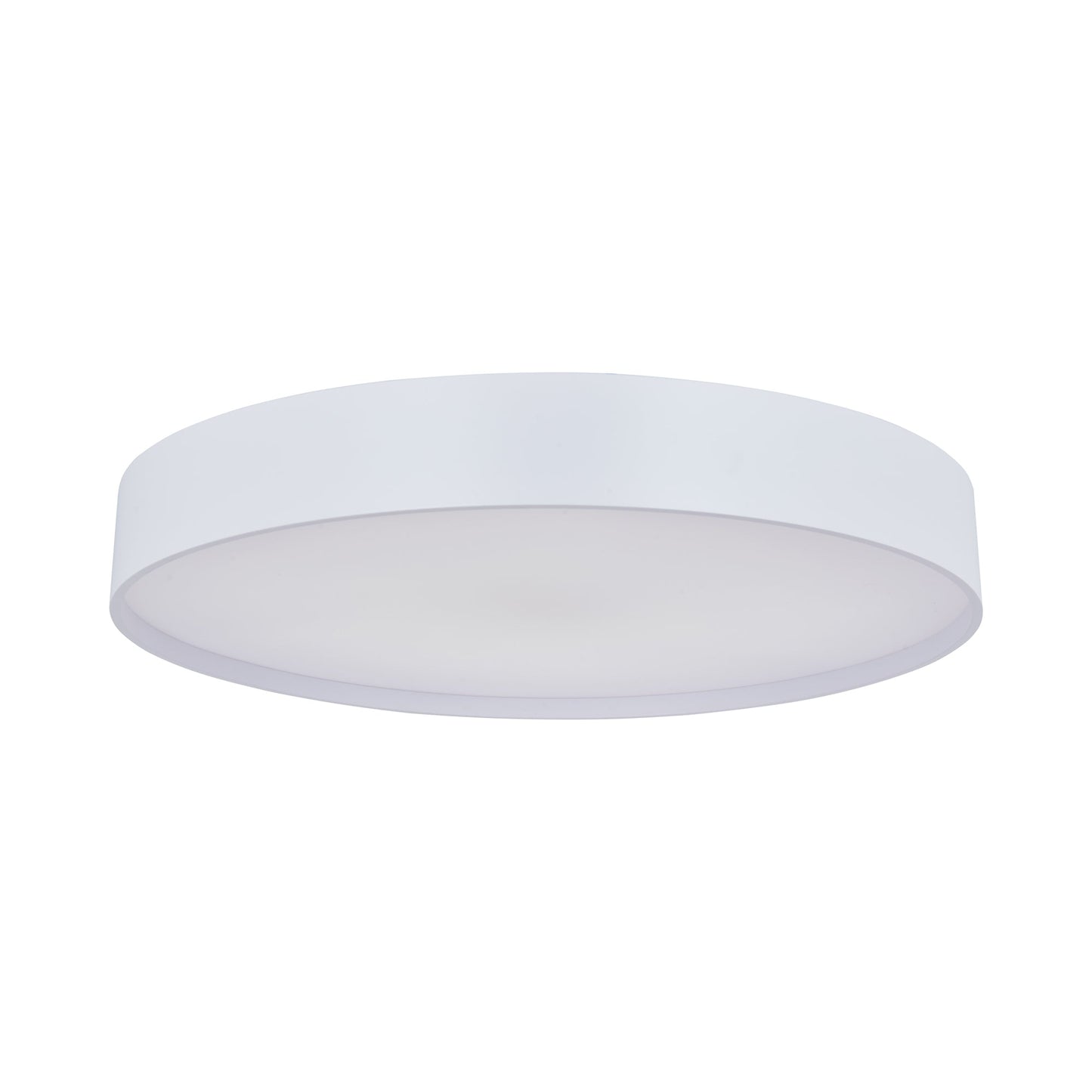 Snare LED Flush Mount Ceiling Light in Matte White (17-Inch).