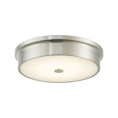 Spark LED Flush Mount Ceiling Light in Brushed Nickel (12-Inch).