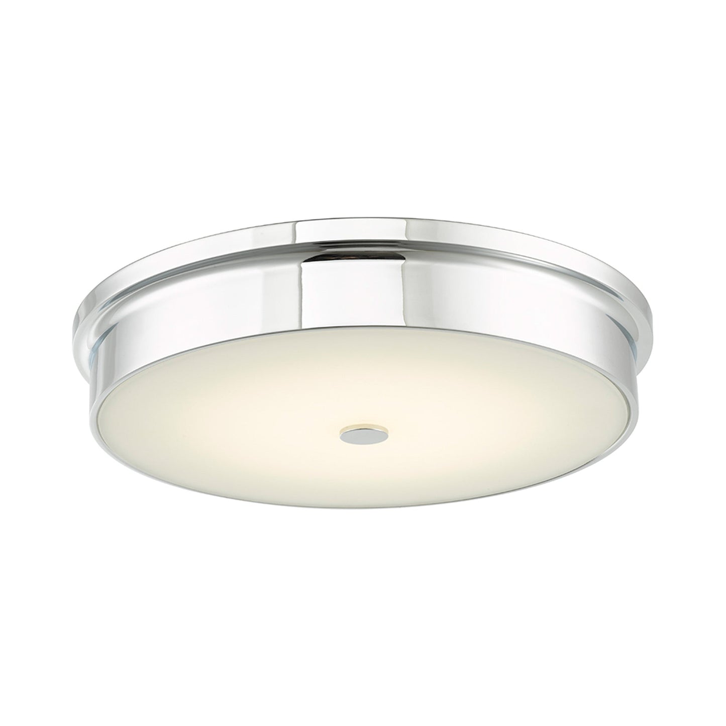 Spark LED Flush Mount Ceiling Light in Chrome (15-Inch).
