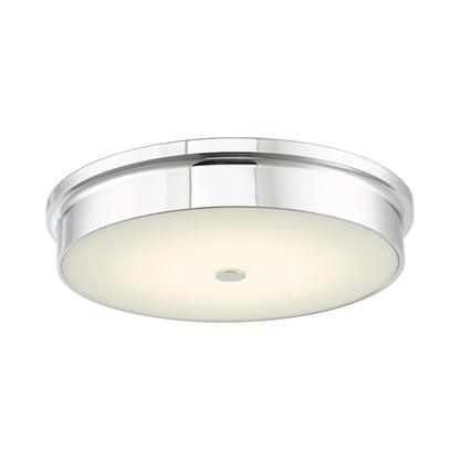 Spark LED Flush Mount Ceiling Light in Chrome (15-Inch).