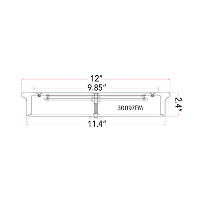 Spark LED Flush Mount Ceiling Light - line drawing.