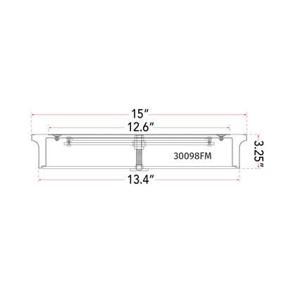 Spark LED Flush Mount Ceiling Light - line drawing.
