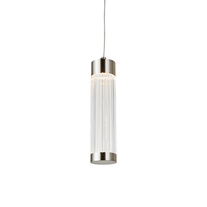 Spin LED Pendant Light in Brushed Nickel (10-Inch).