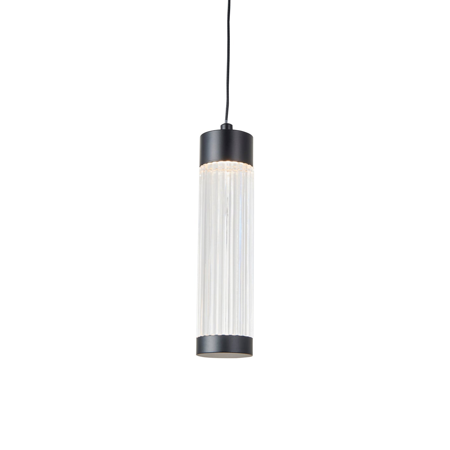Spin LED Pendant Light in Matte Black (10-Inch).
