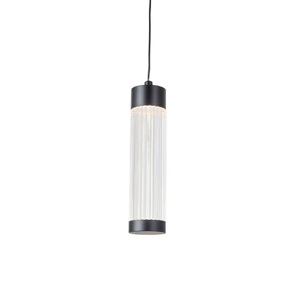 Spin LED Pendant Light in Matte Black (10-Inch).