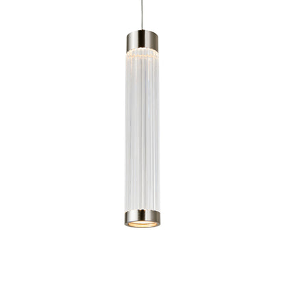 Spin LED Pendant Light in Brushed Nickel (14-Inch).