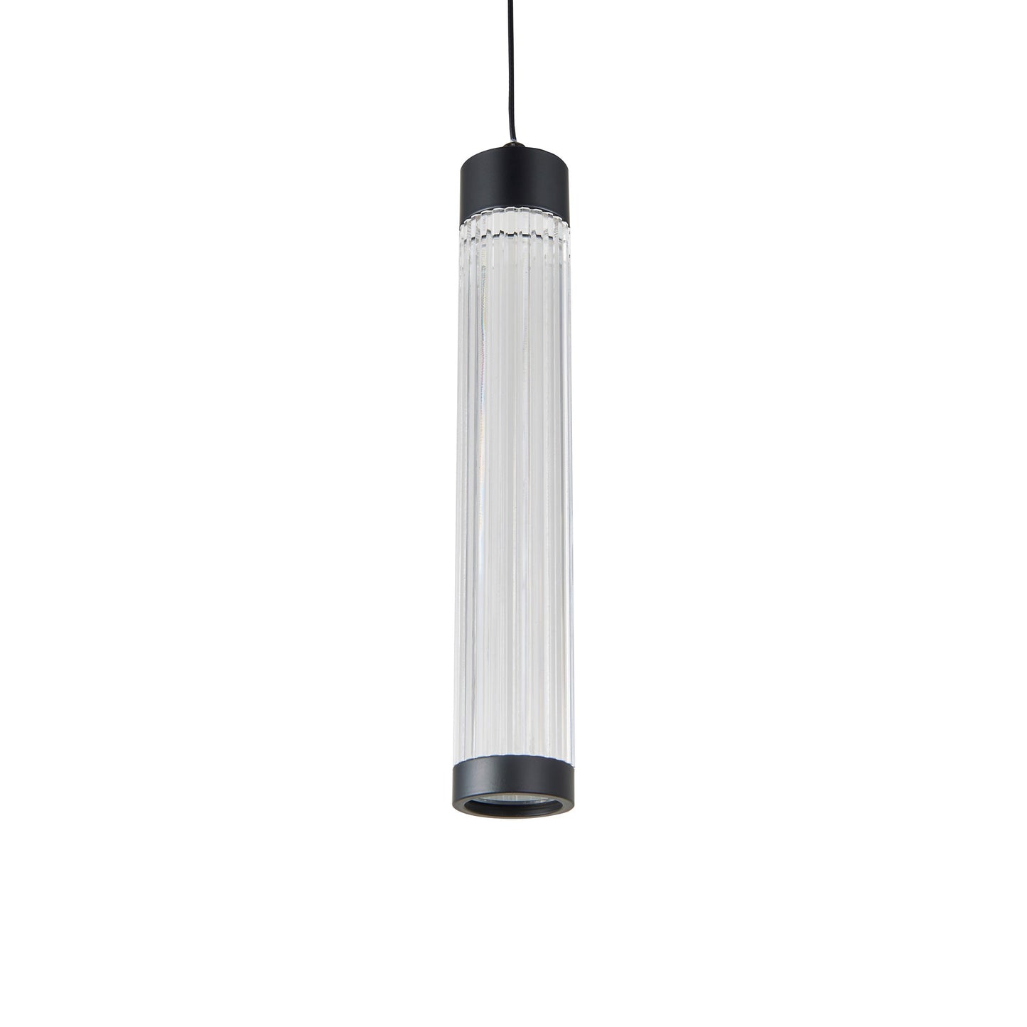 Spin LED Pendant Light in Matte Black (14-Inch).