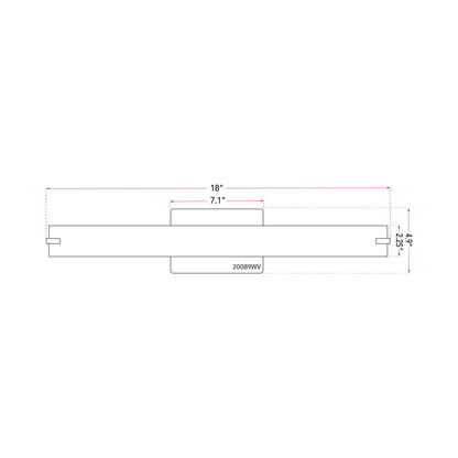 Squire LED Bath Vanity Light - line drawing.