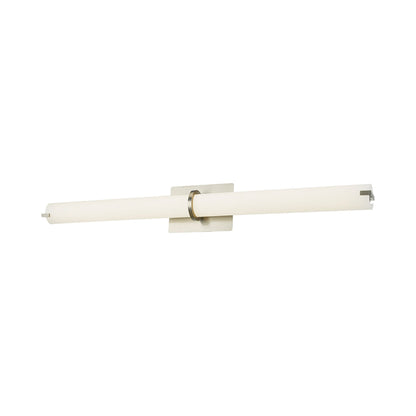 Squire Round LED Bath Vanity Light in Brushed Nickel (38-Inch).