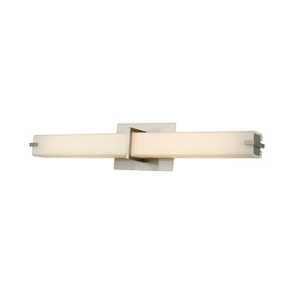Squire Square LED Bath Vanity Light in Brushed Nickel (26.34-Inch).