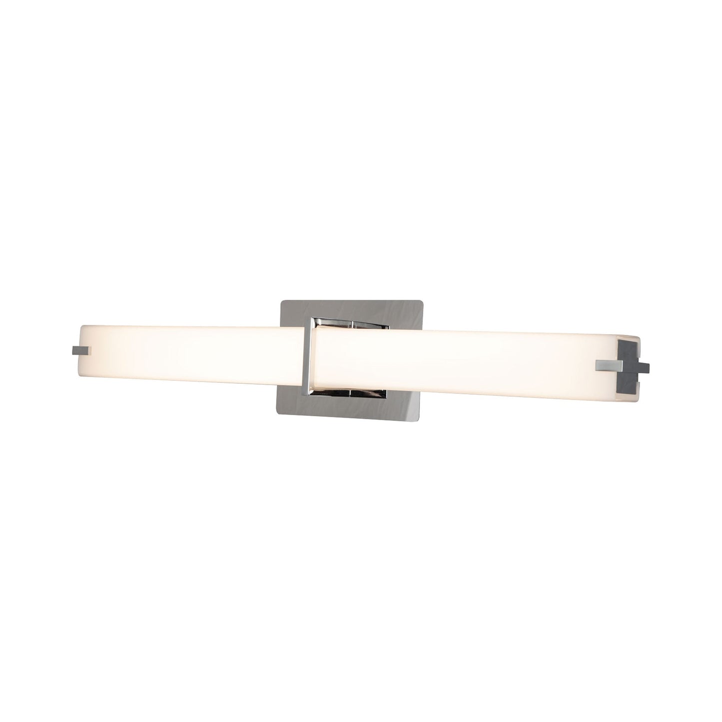 Squire Square LED Bath Vanity Light in Chrome (26.34-Inch).