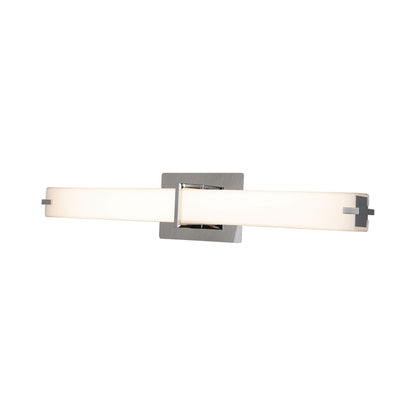 Squire Square LED Bath Vanity Light in Chrome (26.34-Inch).