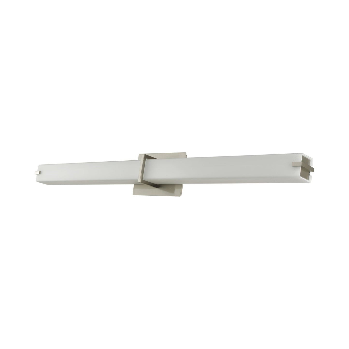 Squire Square LED Bath Vanity Light in Brushed Nickel (38-Inch).