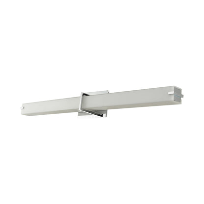 Squire Square LED Bath Vanity Light in Chrome (38-Inch).
