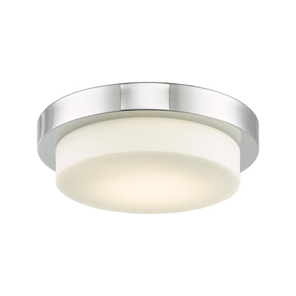 Step LED Flush Mount Ceiling Light in Chrome (11-Inch).