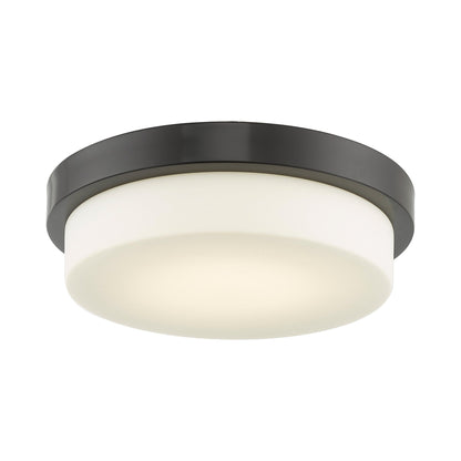 Step LED Flush Mount Ceiling Light in Bronze (12.8-Inch).