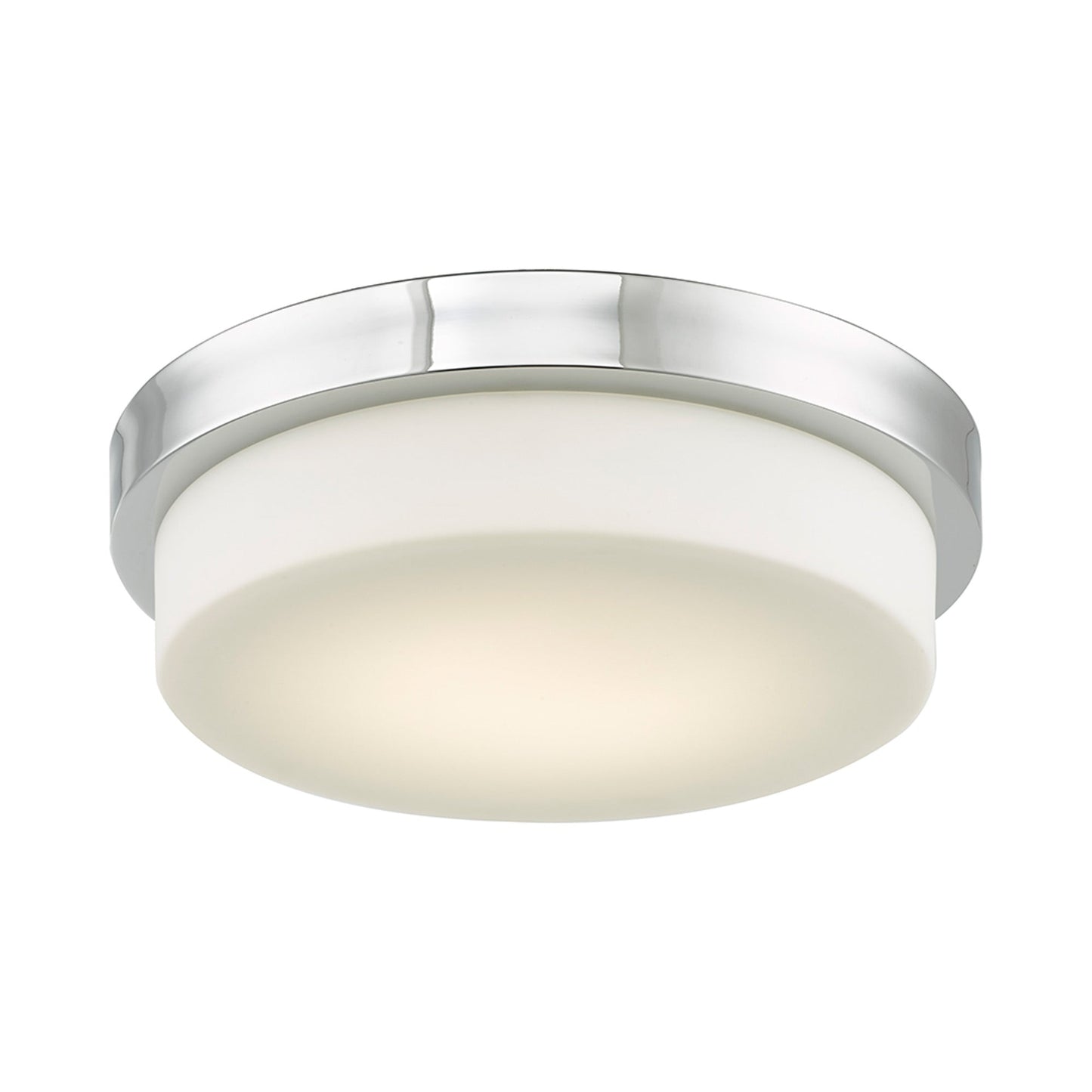Step LED Flush Mount Ceiling Light in Chrome (12.8-Inch).