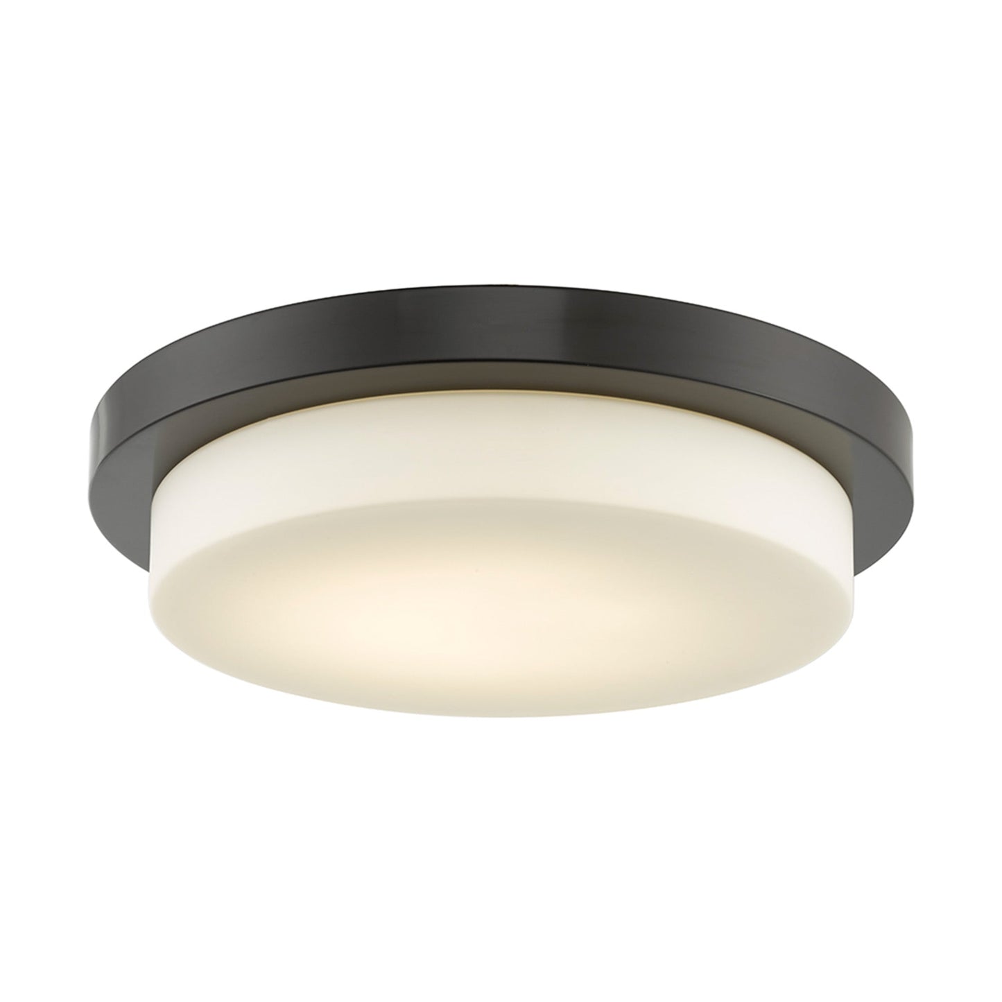 Step LED Flush Mount Ceiling Light in Bronze (15.75-Inch).